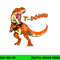 Cleveland Dinosaur Tyrannosaurus Rex Football Touchdown Kids png, sublimation copy.jpg