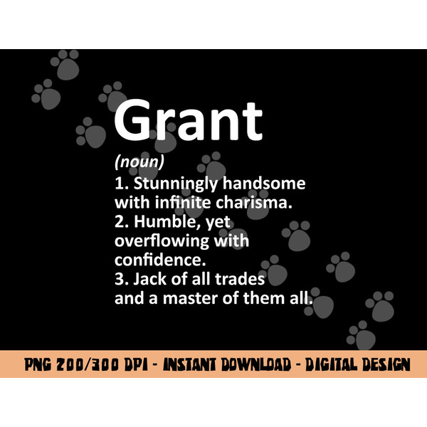 GRANT Definition Personalized Name Funny Birthday Gift Idea