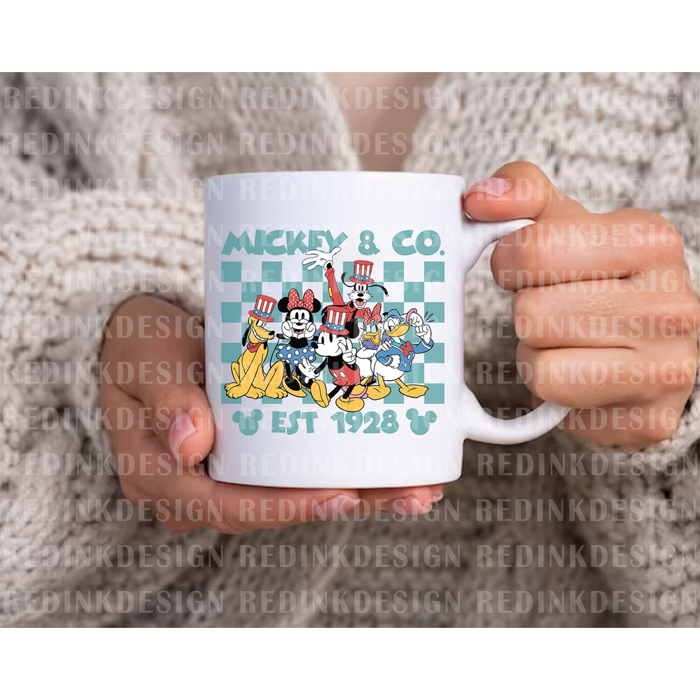 Mouse And Co Est 1928 Svg, Mouse and Friends Svg, Happy 4th of July Svg, America, American Flag Svg, July 4th Svg, Independence Day Svg - 2.jpg