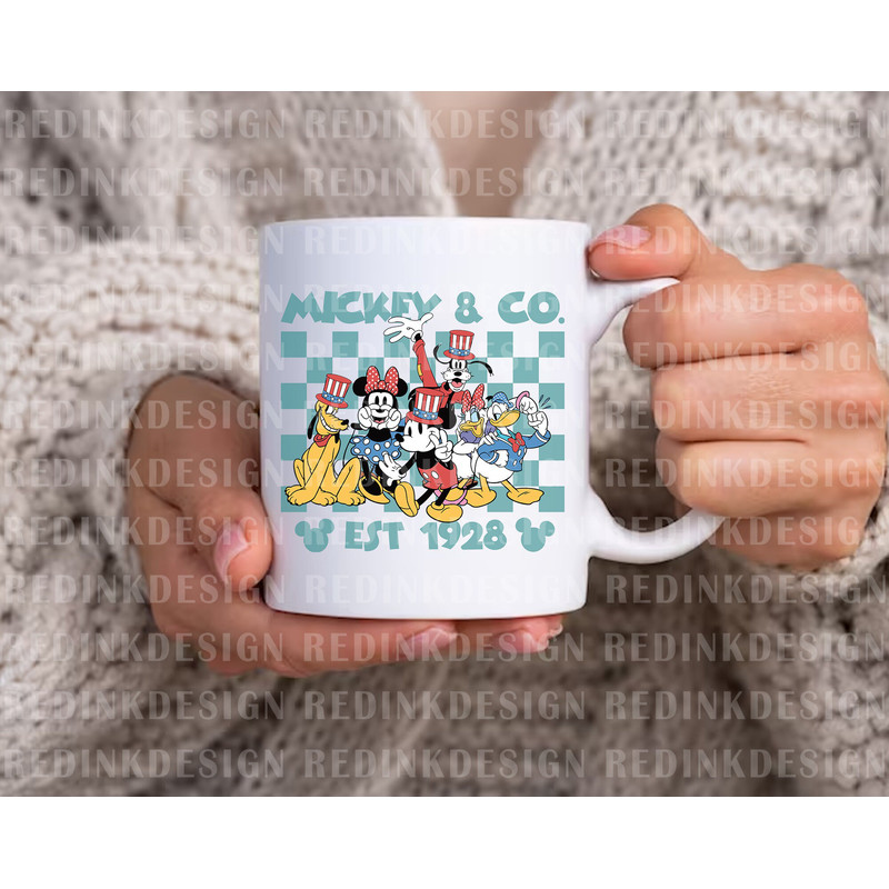 Mouse And Co Est 1928 Svg, Mouse and Friends Svg, Happy 4th of July Svg, America, American Flag Svg, July 4th Svg, Independence Day Svg - 2.jpg