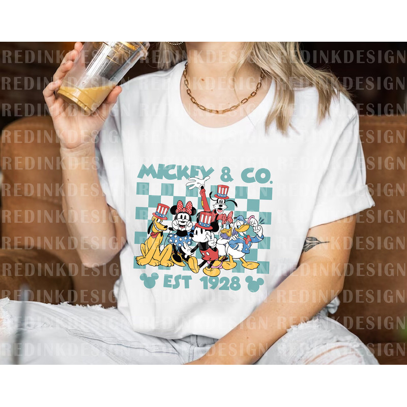 Mouse And Co Est 1928 Svg, Mouse and Friends Svg, Happy 4th of July Svg, America, American Flag Svg, July 4th Svg, Independence Day Svg - 3.jpg