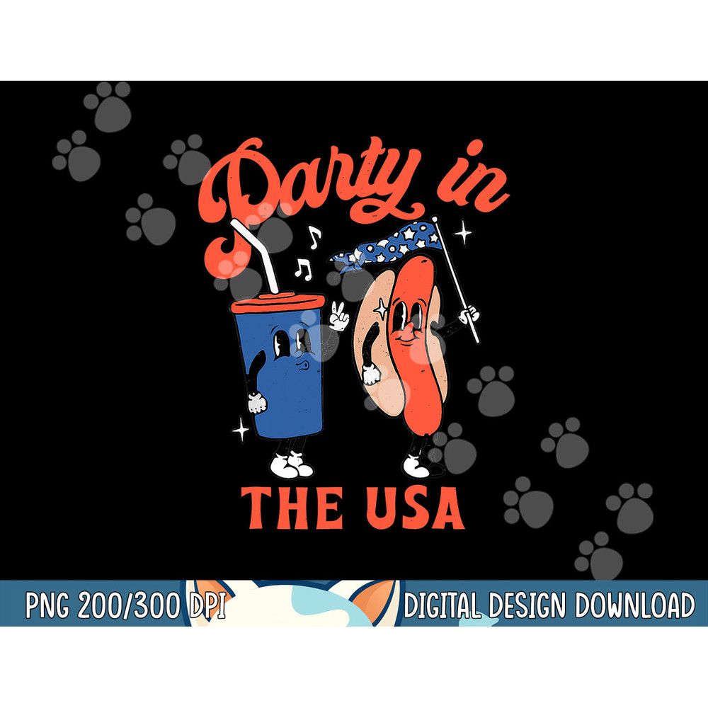 Party In The Usa Shirt Hot Dog Kids Funny Fourth Of July png, sublimation copy.jpg