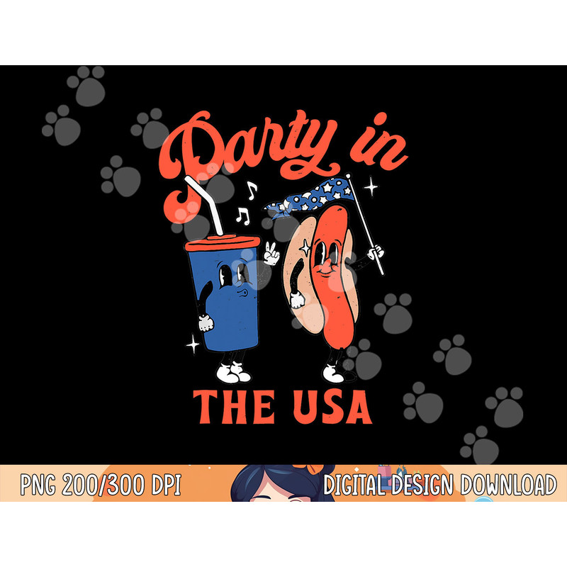 Party In The Usa Shirt Hot Dog Kids Funny Fourth Of July png, sublimation copy.jpg