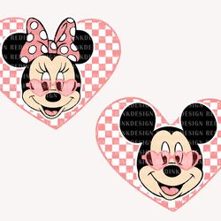 mouse love bundle svg, mouse heart plaid svg, funny valentin