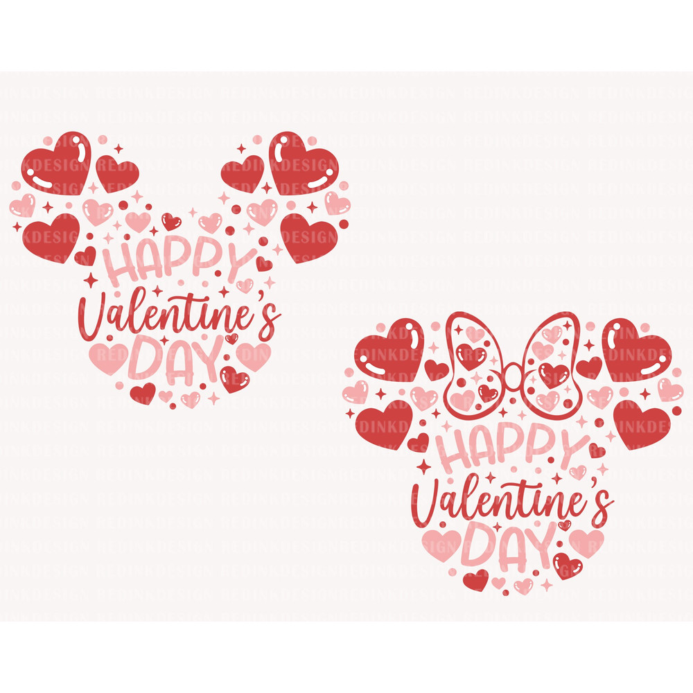 Mouse Love Doodle Bundle Svg,Funny Valentine's Day, Valentine's Day, Mouse Valentine Svg, Mouse And Lover, Valentines Couple shirt SVG File - 1.jpg
