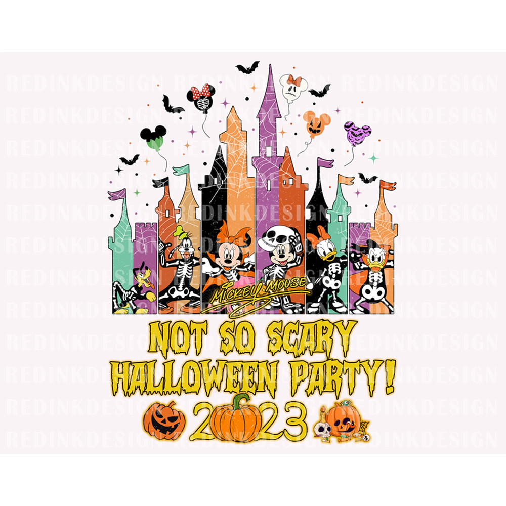 Not So Scary Halloween Party Png, Halloween Skeleton Mouse And Friend Png, Trick Or Treat Png, Spooky Png, Pumpkin Png, Halloween Castle Png - 1.jpg