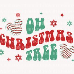 oh christmas tree svg, retro christmas svg, christmas tree c