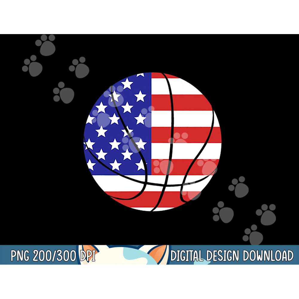 Patriotic American US Flag Fourth July Basketball png, sublimation copy.jpg