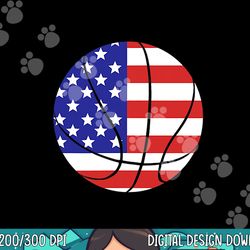 patriotic american us flag fourth july basketball png, sublimation copy