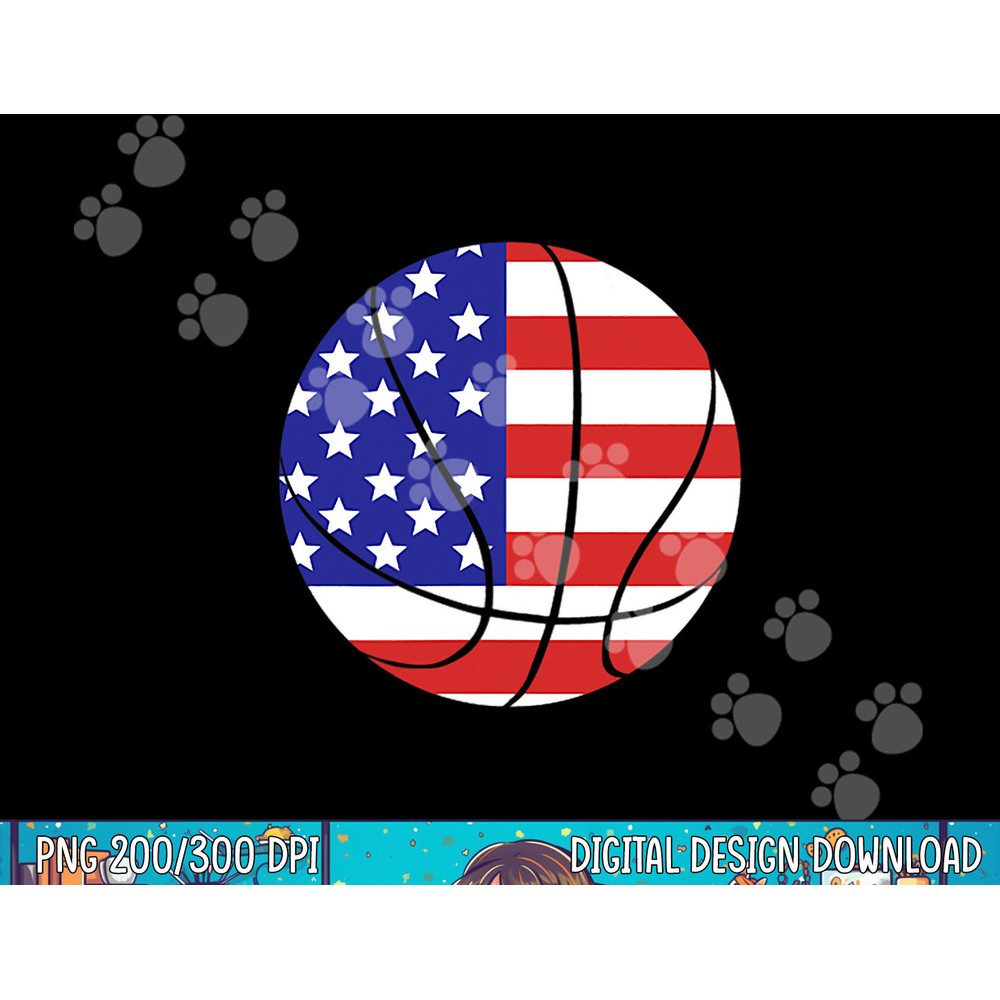 Patriotic American US Flag Fourth July Basketball png, sublimation copy.jpg