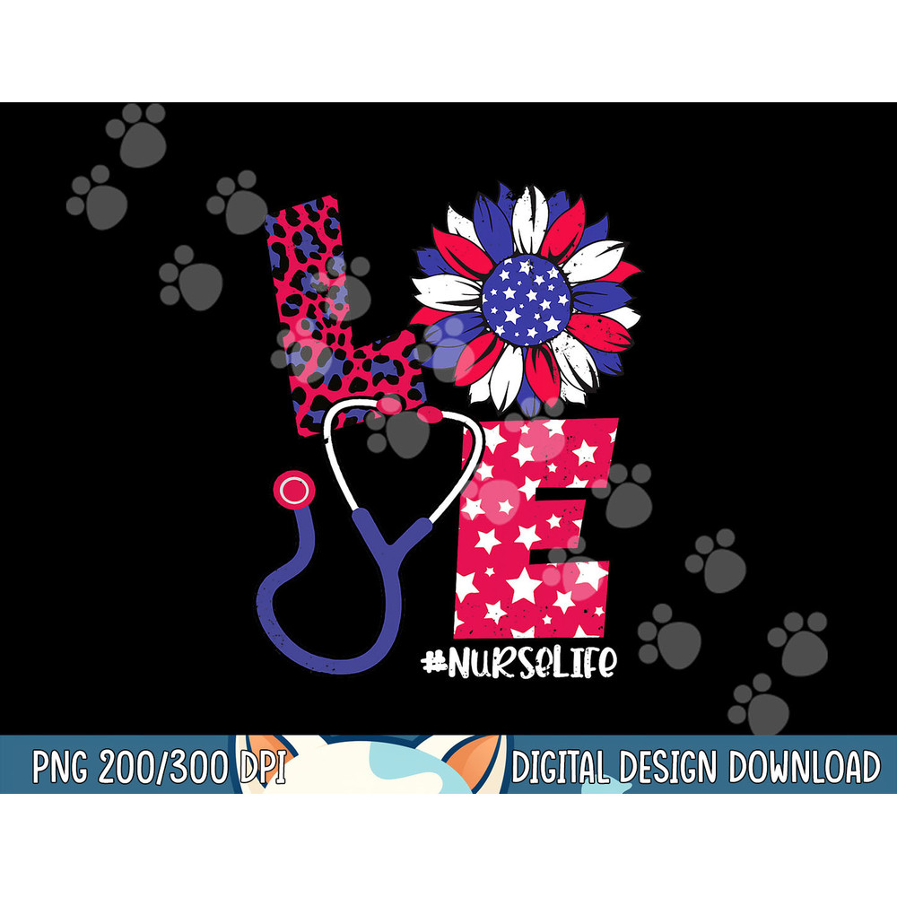 Patriotic Nurse 4th Of July American Flag Sunflower Womens png, sublimation copy.jpg