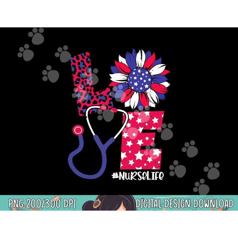Patriotic Nurse 4th Of July American Flag Sunflower Womens png, sublimation copy.jpg