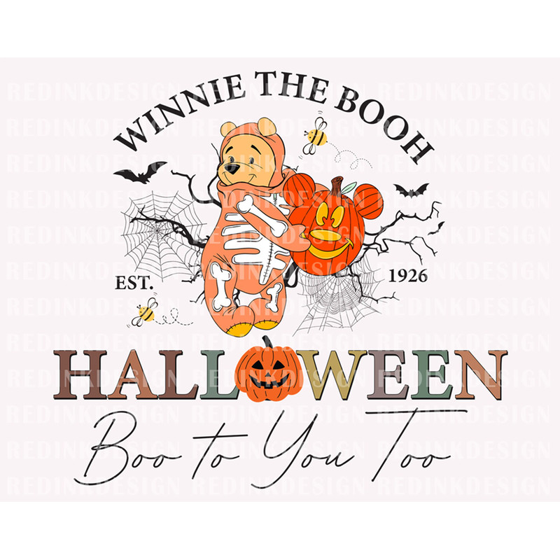 Retro Halloween PNG, Halloween Skeleton Bear Png, Halloween Pumpkin Png, Spooky Png, Trick Or Treat, Halloween Costume Png, Halloween Shirt - 1.jpg