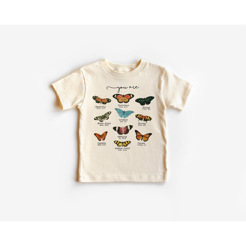 Bible Verse Butterfly Toddler Shirt, Christian Shirts for Kids, Jesus Youth Shirt, Toddler & Youth Tee - 1.jpg