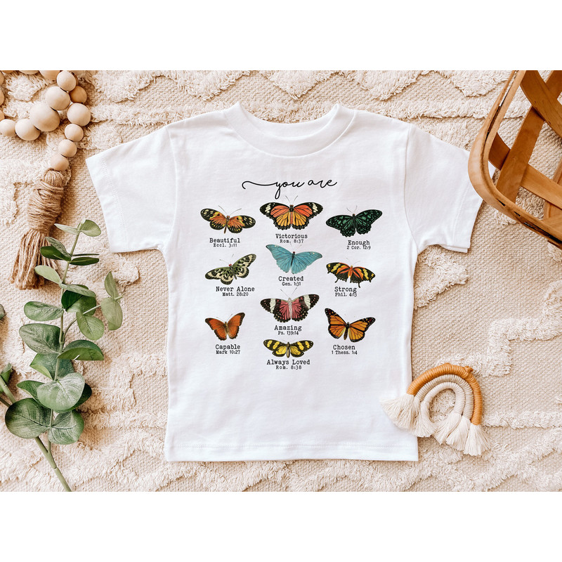Bible Verse Butterfly Toddler Shirt, Christian Shirts for Kids, Jesus Youth Shirt, Toddler & Youth Tee - 2.jpg