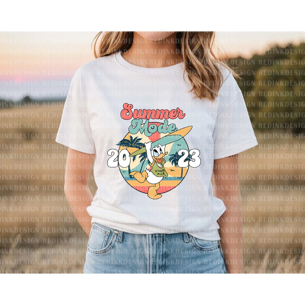Retro Summer Mode Svg, Summer Trip Svg, Cute Duck Svg, Vacay Mode Svg, Magical Kingdom Svg, Summer Vibes Svg, Family Trip Shirt Svg - 3.jpg