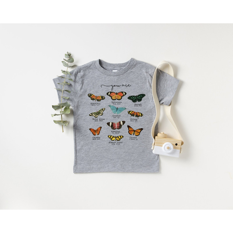 Bible Verse Butterfly Toddler Shirt, Christian Shirts for Kids, Jesus Youth Shirt, Toddler & Youth Tee - 5.jpg