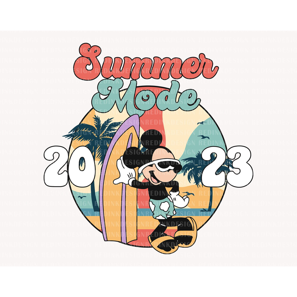 Retro Summer Mode Svg, Summer Trip Svg, Cute Mouse Svg, Vacay Mode Svg, Magical Kingdom Svg, Summer Vibes Svg, Family Trip Shirt Svg - 1.jpg