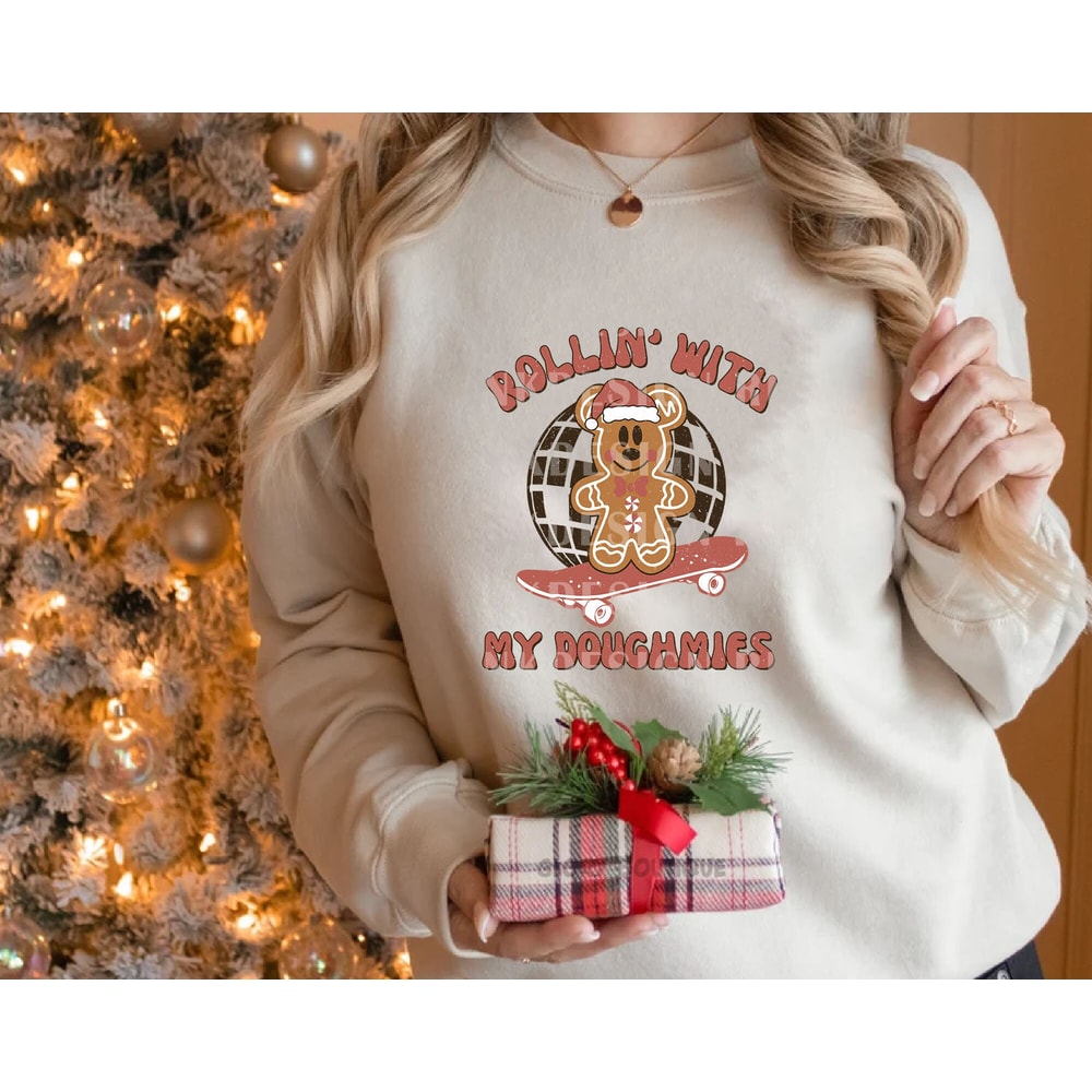 Rollin With My Doughmies Png, Gingerbread Cookies Png, Family Vacation Png, Christmas Friends Png, Retro Christmas Shirt, Holiday Png - 2.jpg
