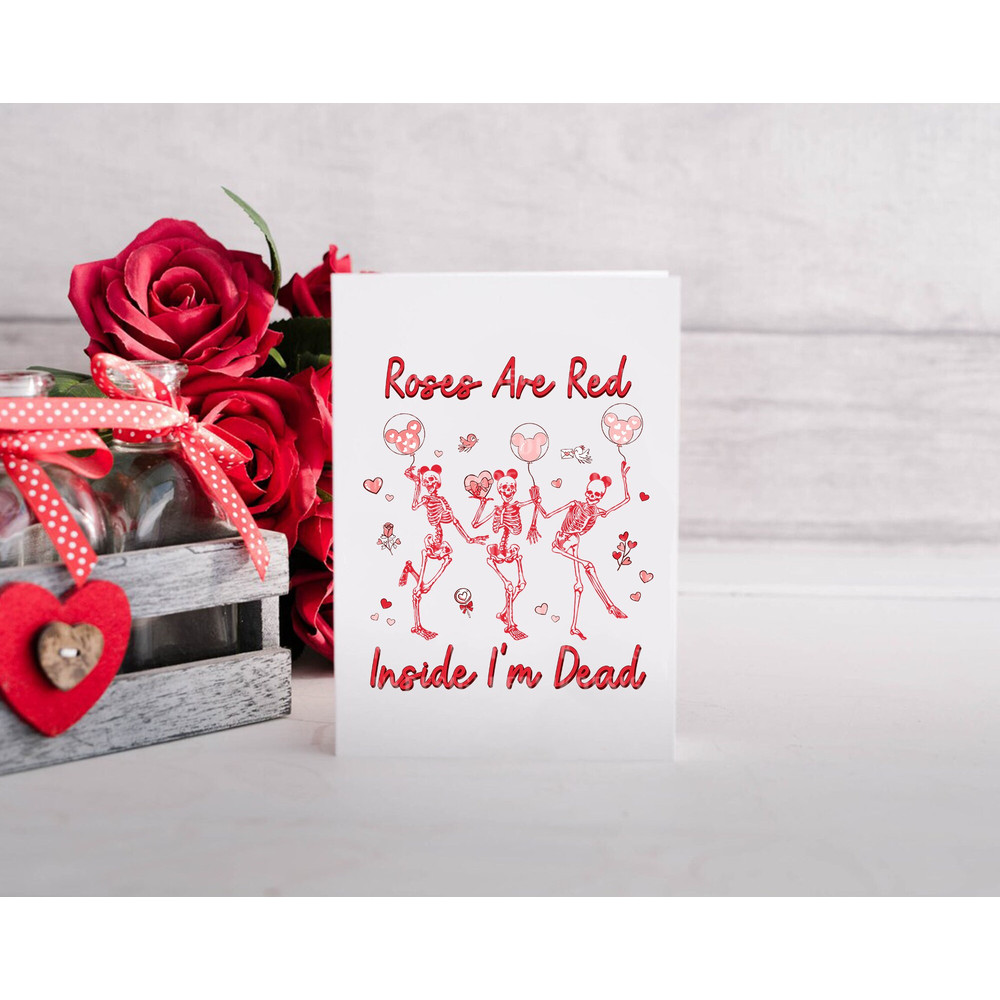 Roses Are Red Inside I'm Dead Svg, Dancing Skeleton Svg, Funny Valentine's Day, Skeleton Pink, Valentine's Day Svg, Holiday Season SVG Files - 2.jpg