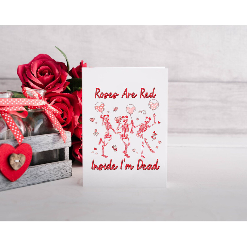 Roses Are Red Inside I'm Dead Svg, Dancing Skeleton Svg, Funny Valentine's Day, Skeleton Pink, Valentine's Day Svg, Holiday Season SVG Files - 2.jpg