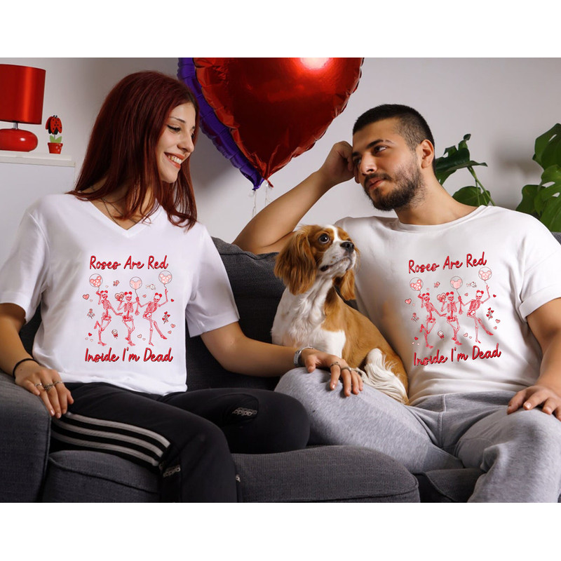 Roses Are Red Inside I'm Dead Svg, Dancing Skeleton Svg, Funny Valentine's Day, Skeleton Pink, Valentine's Day Svg, Holiday Season SVG Files - 4.jpg