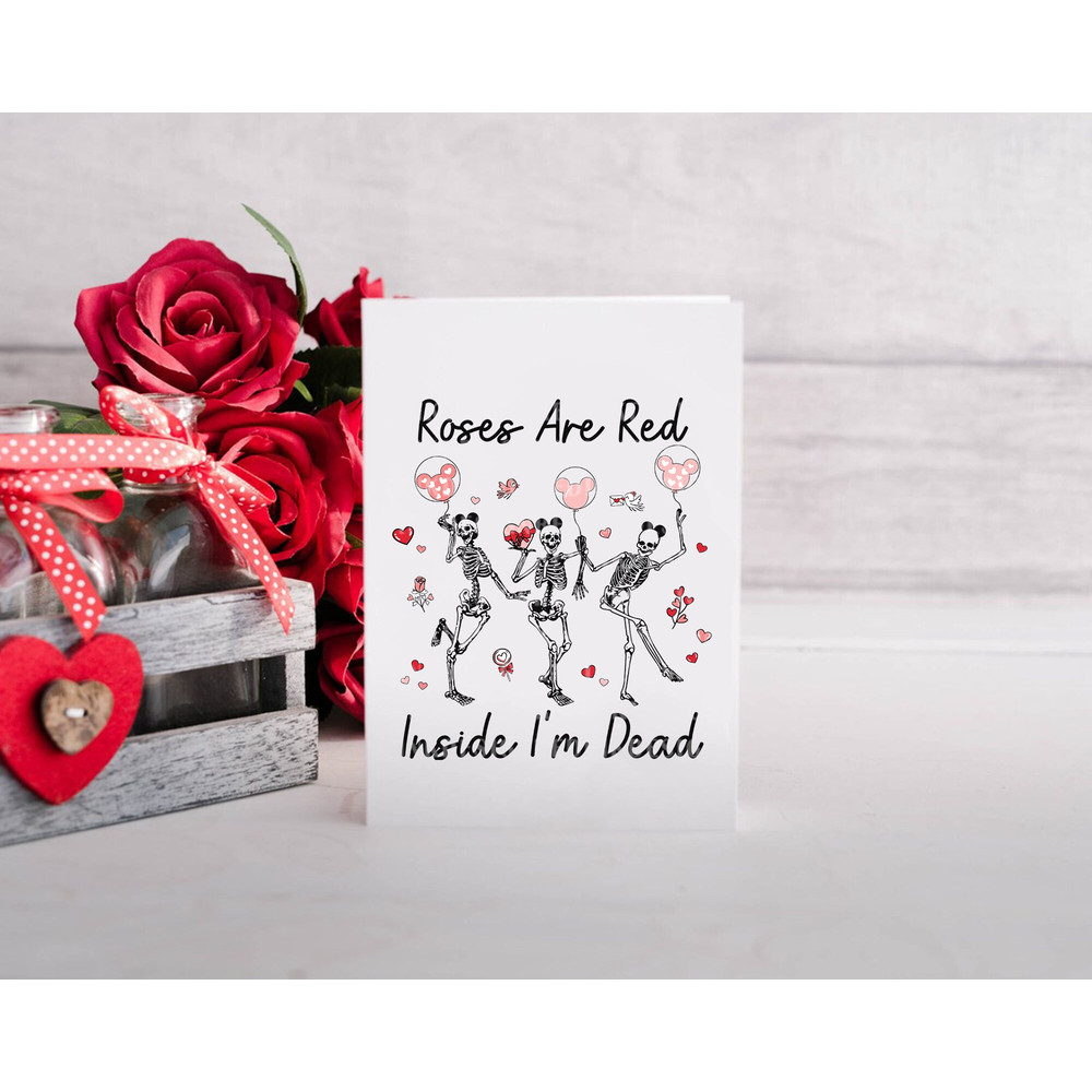 Roses Are Red Inside I'm Dead Svg, Dancing Skeleton Svg, Funny Valentine's Day, Skeleton Heart, Valentine's Day Svg, Holiday Season SVGFiles - 2.jpg