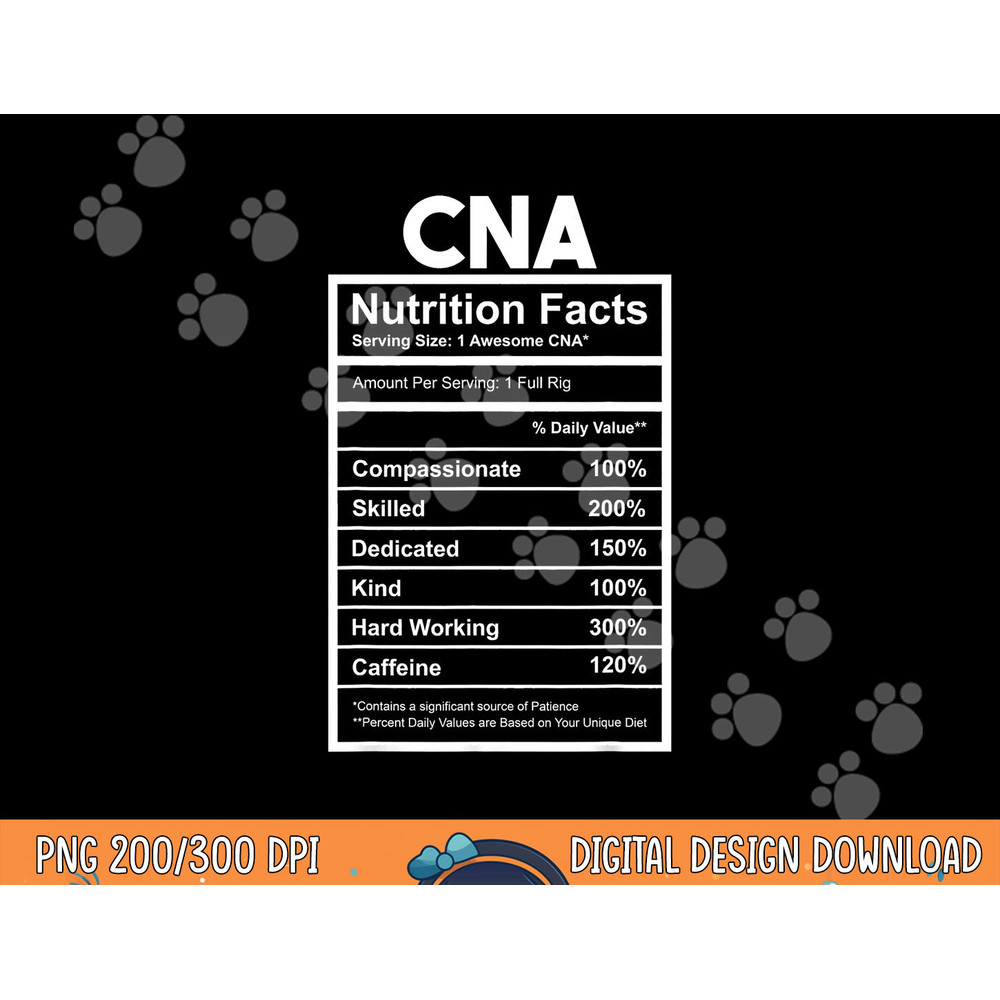 CNA Nutrition Facts Certified Nursing Assistant png,sublimation copy.jpg