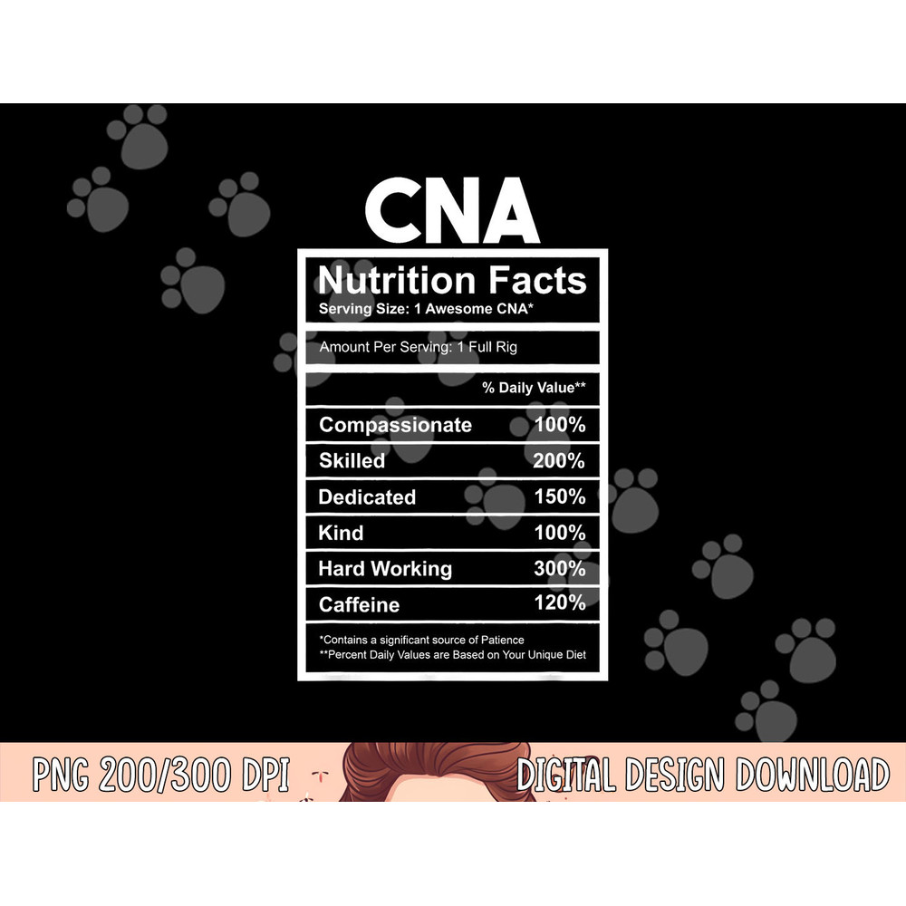 CNA Nutrition Facts Certified Nursing Assistant png,sublimation copy.jpg