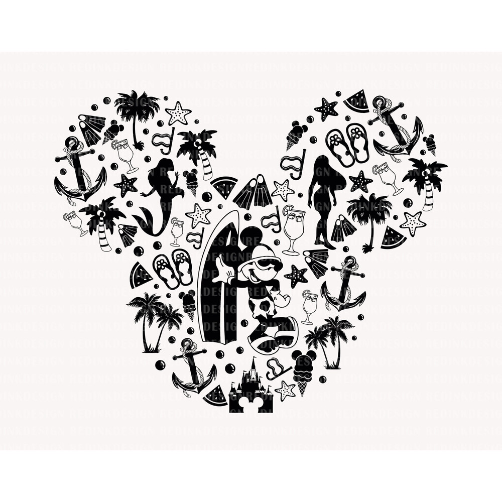 Summer Vibes Svg, Summer Mode Svg, Summer Vacation Svg, Family Vacation Svg, Magical Kingdom Svg, Mouse Head Svg, Family Trip Shirt Svg - 1.jpg