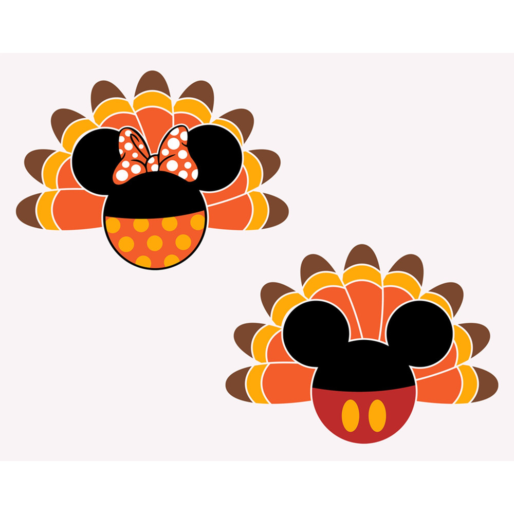 Thanksgiving Turkey SVG Bundle, Mouse Turkey Svg, Happy Thanksgiving Svg, Happy Fall Svg, Autumn Svg, Autumn SVG For Shirt, Fall Silhouette - 1.jpg
