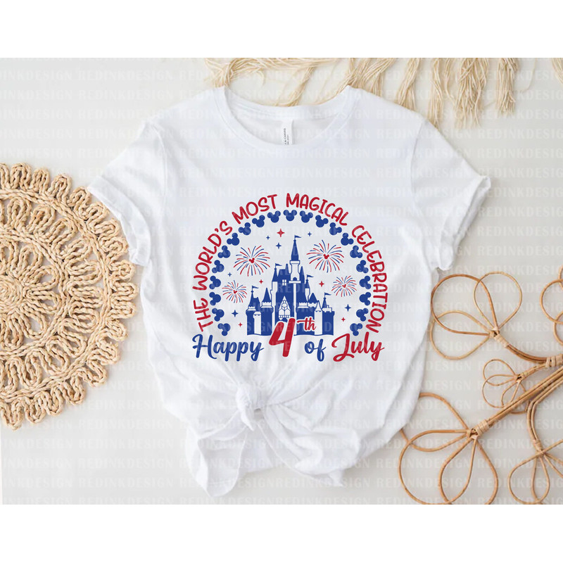 The World's Most Magical Celebration Svg, Happy 4th of July Svg, Magical Castle Svg, July 4th Svg, American Flag Svg, Independence Day Svg - 2.jpg