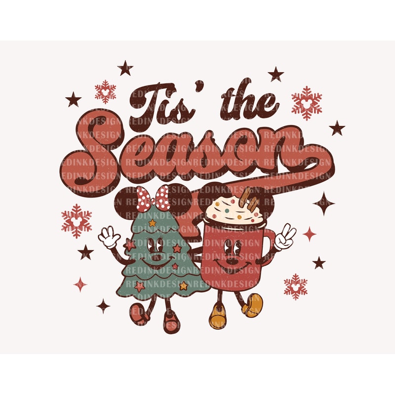 Tis The Season Png, Christmas Cocoa Png, Mouse Xmas Tree Png, Christmas Friends Png, Retro Christmas Shirt, Holiday Season Png Files - 1.jpg