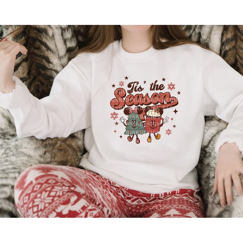 Tis The Season Png, Christmas Cocoa Png, Mouse Xmas Tree Png, Christmas Friends Png, Retro Christmas Shirt, Holiday Season Png Files - 3.jpg