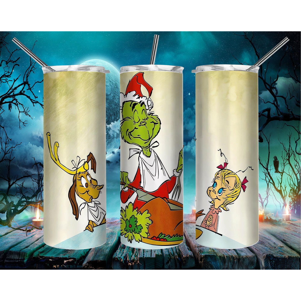 Tumbler 20oz Bundle, Christmas Collage Tumbler Wrap - 20 oz Sublimation Tumbler Wrap PNG Digital File, Merry Grinchmas, Funny Christmas PNG - 2.jpg