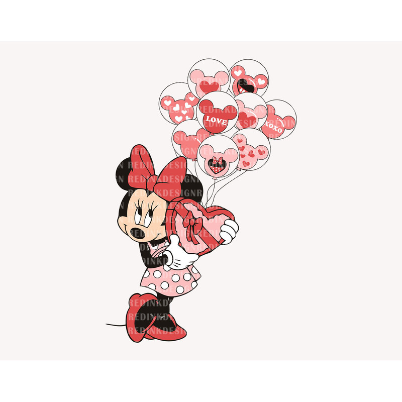 Valentine Balloon Svg, Funny Valentine's Day, Valentine's Day Svg, Mouse And Gift Svg, Mouse Love, Valentines Couple shirt SVG File - 1.jpg