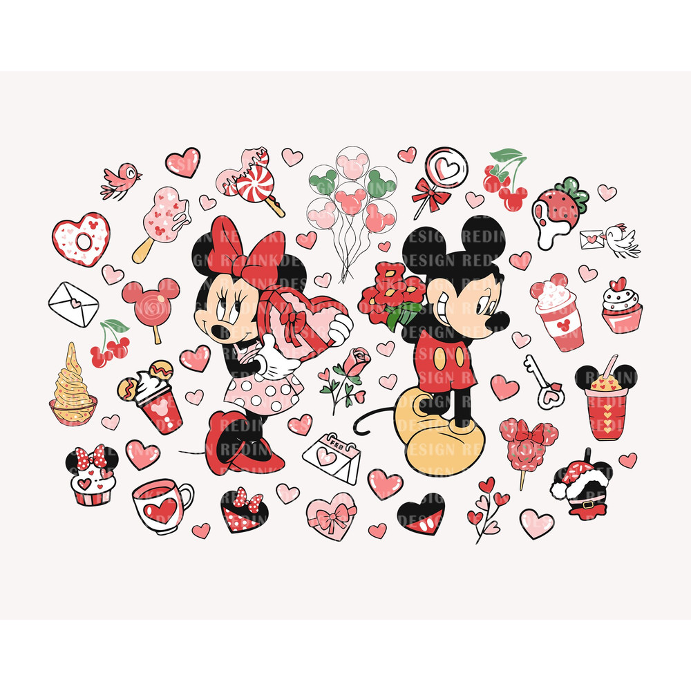 Valentine Doodle Svg, Valentine Svg, Funny Valentine's Day, Valentine's Day Svg, Mouse And Lover Svg, Mouse Love, Valentines shirt SVG File - 1.jpg