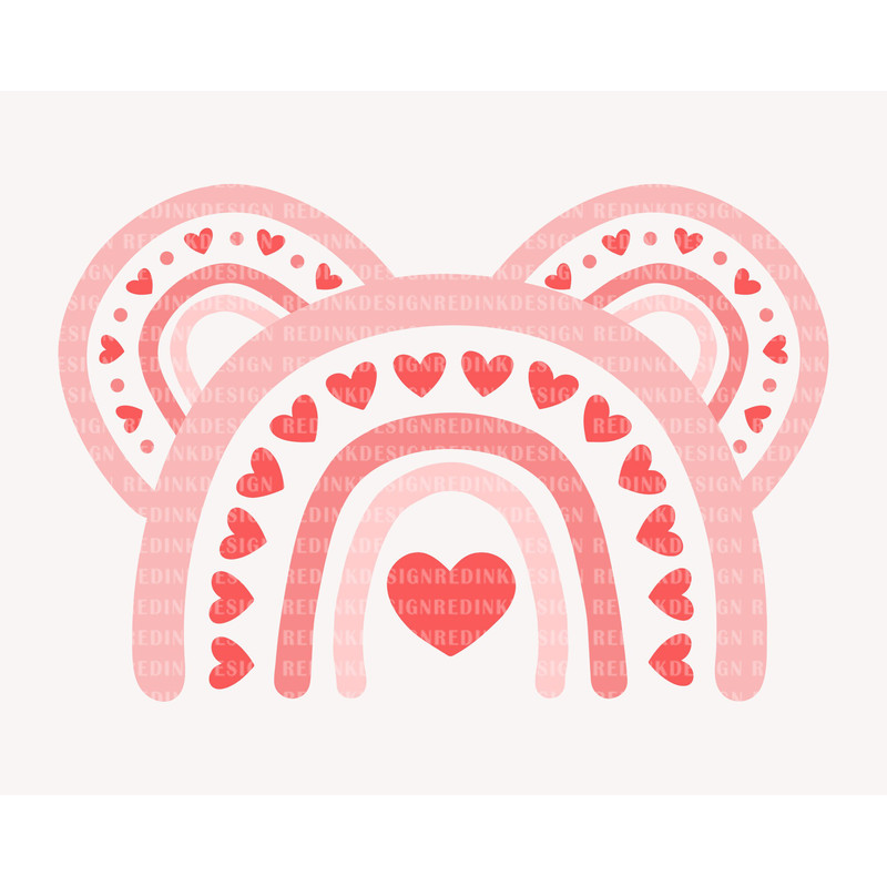 Valentine Mouse Svg, Rainbow Heart Svg, Funny Valentine's Day, Valentine's Day, Retro Valentines Svg, Valentines Pink Heart shirt SVG File - 1.jpg