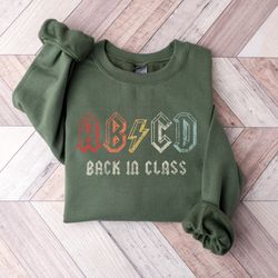 abcd back to school sweatshirt, retro abcd teacher gifts, retro teacher sweater, vintage teacher life shirt