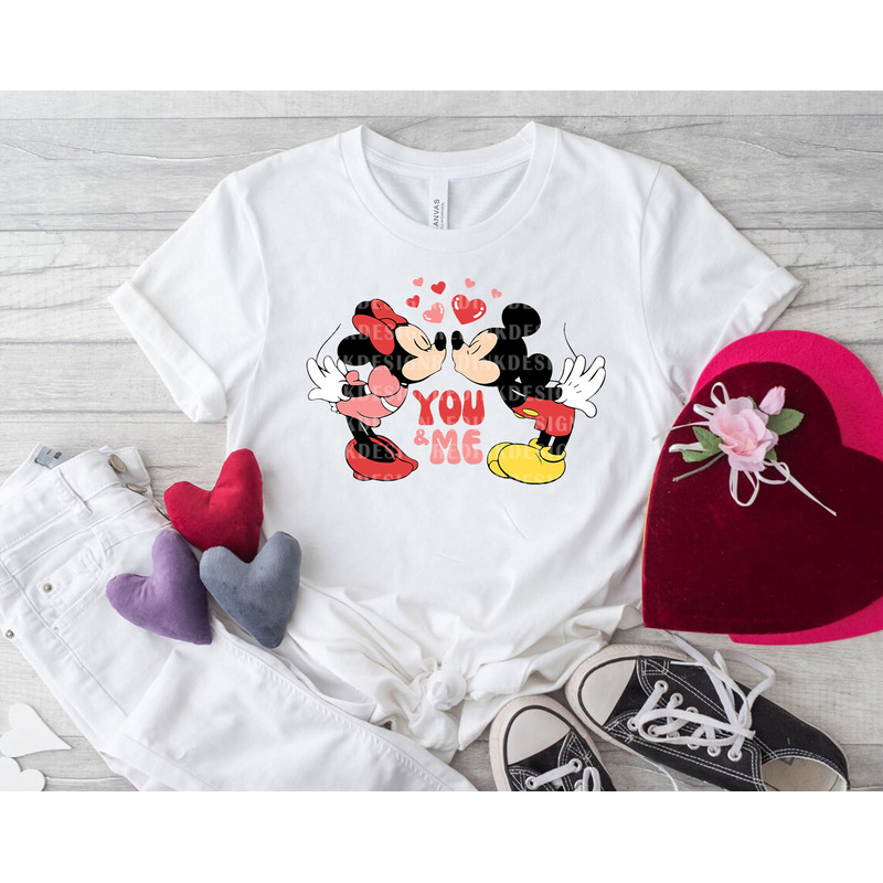 You And Me Svg, Mouse Kiss Svg, Funny Valentine's Day, Honey Moon Holiday Svg, Valentine's Day, Retro Valentines Svg, Mouse Couple SVG File - 2.jpg