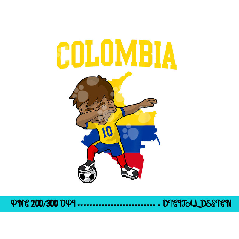 Colombia Soccer Colombian Football Dabbing png, sublimation copy.jpg