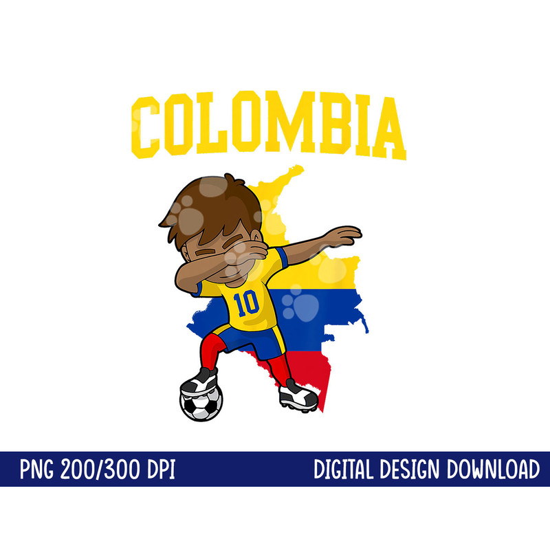 Colombia Soccer Colombian Football Dabbing png, sublimation copy.jpg