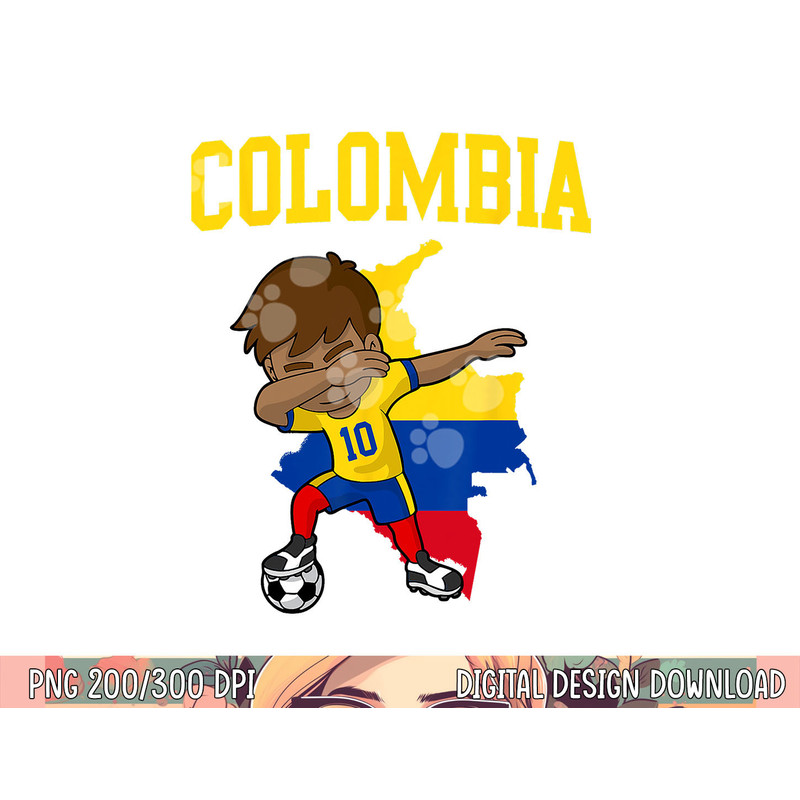Colombia Soccer Colombian Football Dabbing png, sublimation copy.jpg