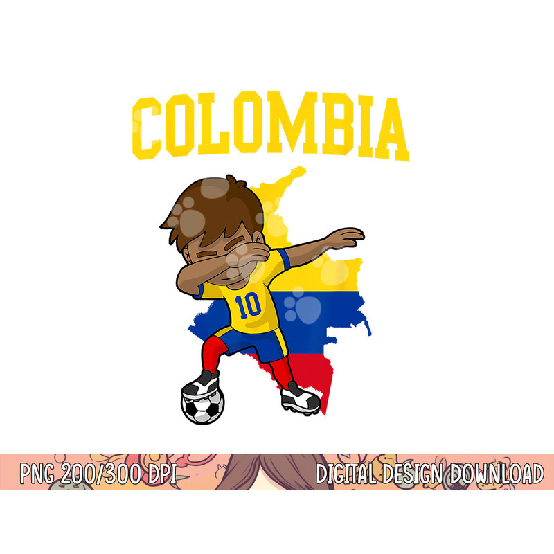 Colombia Soccer Colombian Football Dabbing png, sublimation copy.jpg
