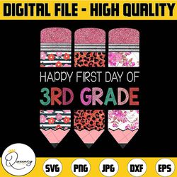 happy first day of 3rd grade graduation teacher sublimation, 3rd grade png third grade, first day of third grade, back