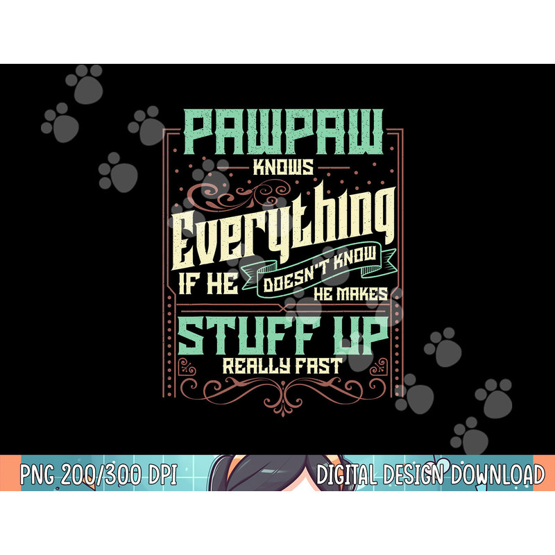 Pawpaw Knows Everything Funny Pawpaw Fathers Day Gifts png, sublimation.jpg