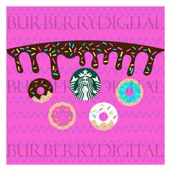 donut starbucks cup svg, full wrap donut drip for starbucks 24oz venti cold cup, svg digital download, starbucks cups sv