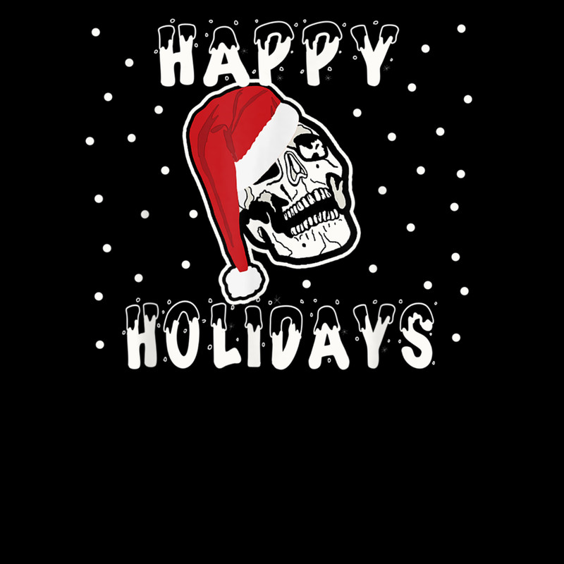 Cool Skull Santa Red Hat And Snow Christmas 7.jpg
