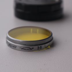 Early photo filter JC17 36mm for Collapsible lens Industar 22, 50, 10 and Elmar Leica