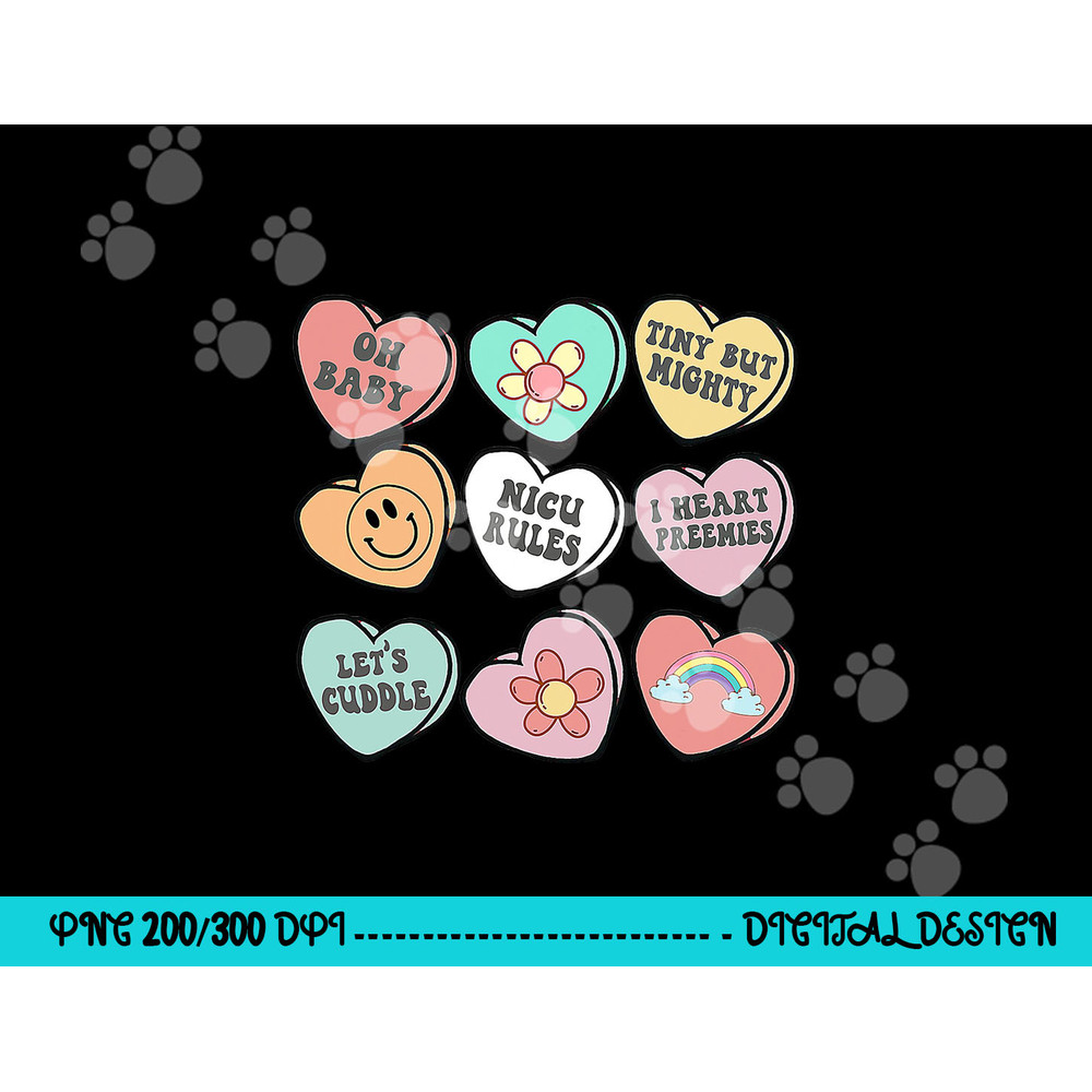 Conversation Hearts Groovy Valentines Day NICU Nurse Squad png, sublimation copy.jpg